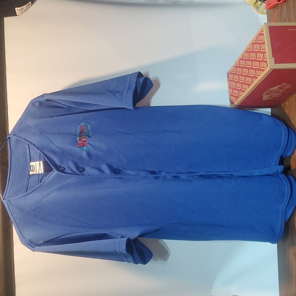 Rare Hollywood Video Baseball style button up shirt 90's